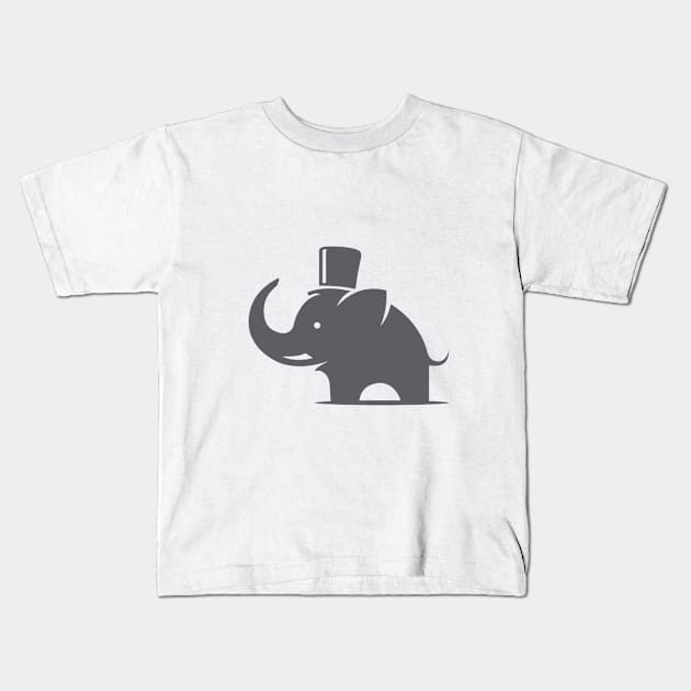 elephant Kids T-Shirt by dariodesigner